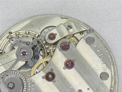 RARE 44MM TIFFANY PATEK PHILIPPE 20 JEWEL NICKEL POCKET WATCH W/ WILMOT'S PATENT