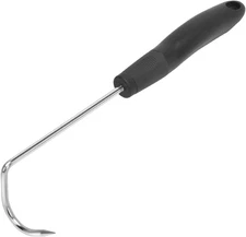 Skyflame 12-Inch Food Flipper, Stainless Steel BBQ Meat Turner Hook for Turning 