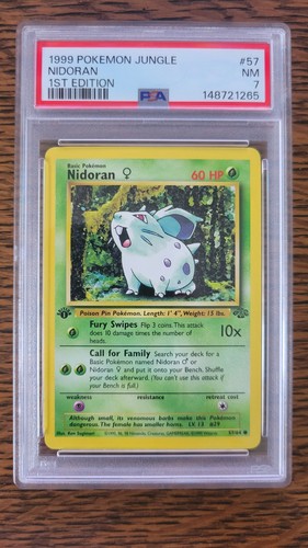 Nidoran ♀ (1st Edition) graded PSA 7 for sale on eBay