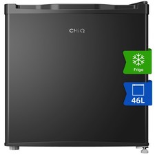 CHiQ Mini frigorifero 46 litri, 47x44,7 cm, frigorifero da tavolo con portabotti