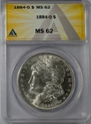 1884 O Morgan Silver Dollar ANACS MS-62