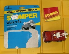 Vintage 1982 Schaper Stomper Work 4X4 Red Ford Tow Truck with Dolly