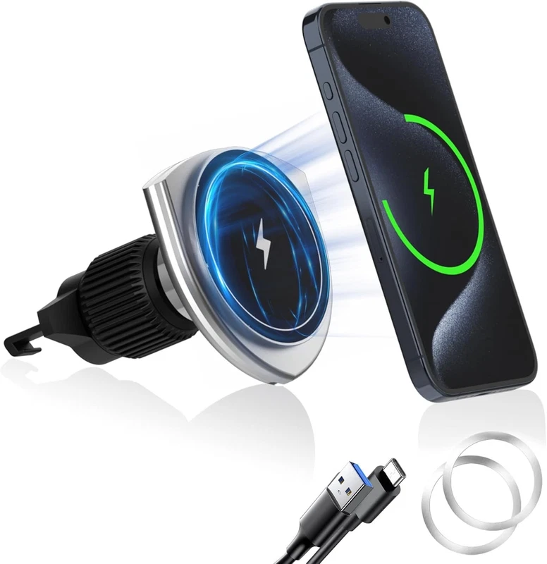 MagSafe Car Vent Mount 15W Wireless Charger Holder