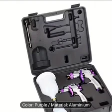 HVLP Gravity Feed Air Spray Gun Kit With 1.0mm & 1.4mm Nozzles 125cc & 600cc