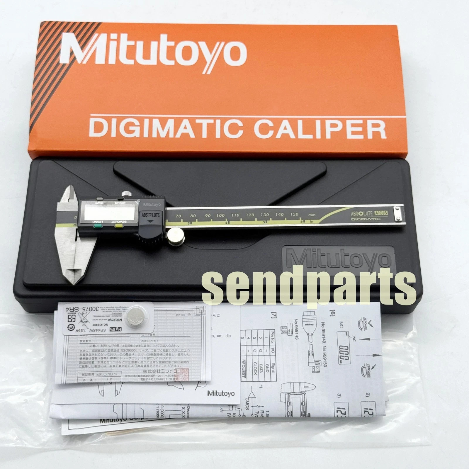 New 500-196-30 Mitutoyo Digital Caliper, 0-6" (150 mm)