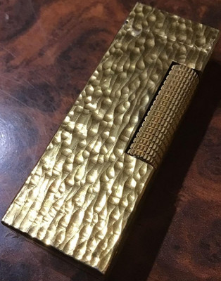 Overhauled Dunhill Rollagas lighter gold without box
