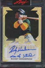 2025 Leaf Spectacular Signatures Gold Rickey Henderson 1/1 Auto Autograph