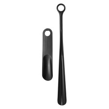 2 Pcs Shoe Horn 7.7" 18.1" Straight Handle Shoe Helper PP Shoehorns, Black