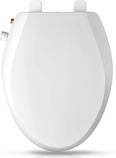 Elongated Bidet Toilet Seat with Quiet-Close, Non-Electric Bidet Mode with Dual
