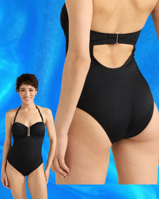 Sofia by Sofia Vergara Women' size XS 0-2 Margie One Piece Swimsuit Rich Black
