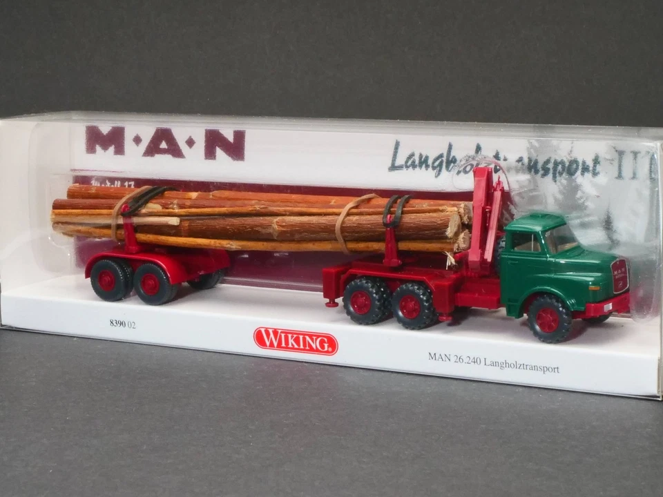 Kleine-Wiking-Laden Langholztransport III MAN 26.240 993x wie NEU! OVP 1707-20-3 - Bild 1 von 4