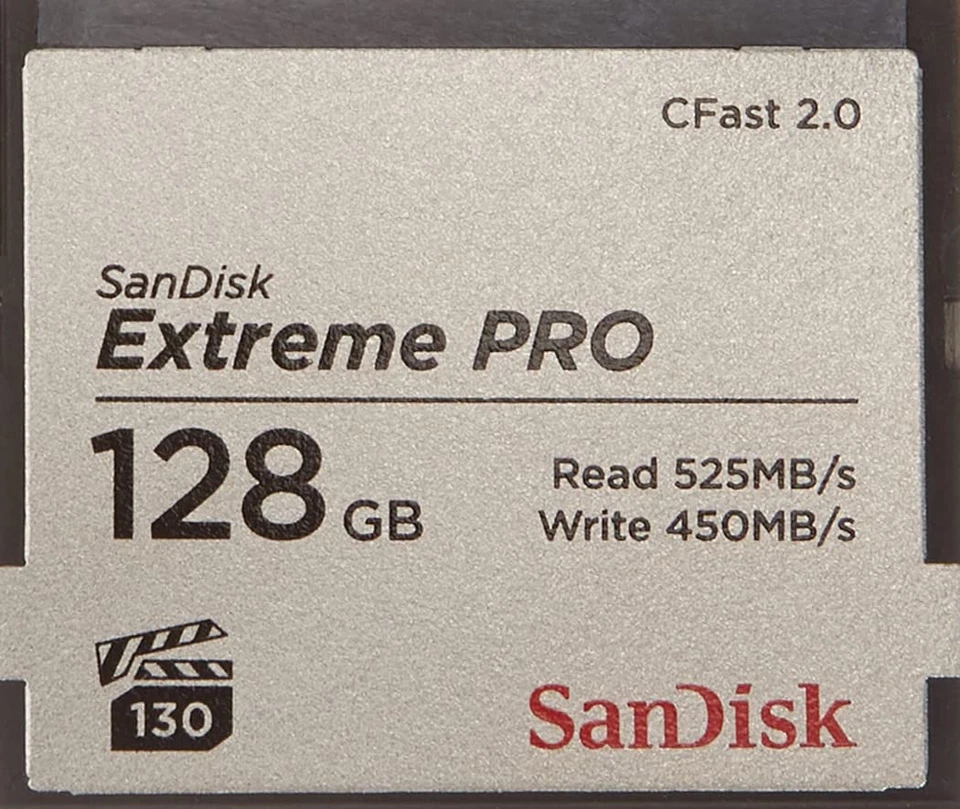 SanDisk Extreme PRO 128GB CFast 2.0 Memory Card 4K Video High Speed 525MBs - Image 2 of 3