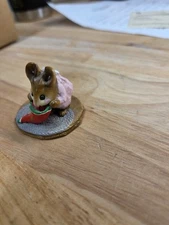 Wee Forest Folk M-142 Chris Mouse Stocking Retired Annette Petersen - w/ owie