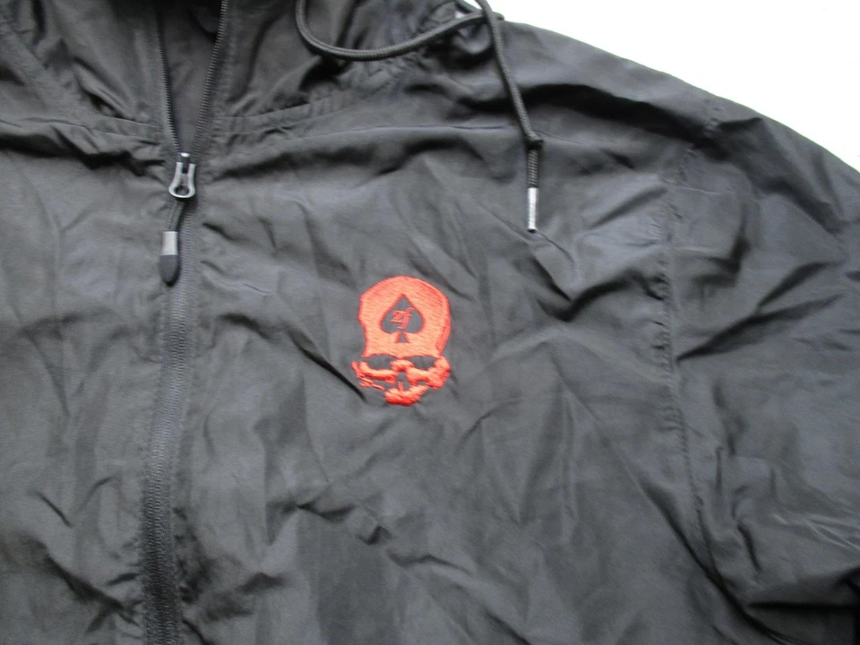 Chaqueta Zero Foxtrot Para Hombre XL Negra Cortavientos Cremallera Ligera Roja Logo Foto 2 de 4