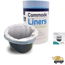 Commode Liners - Pack of 50 Disposable Commode Liners - Fits All Standard Bed...