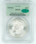 1879-S PCGS & CAC MS65 Morgan Silver Dollar Old Green Holder PQ