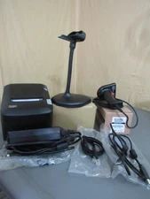 PosX EVO Green Thermal PoS Receipt Printer W/ Barcode Scanner & Holder Tested