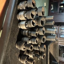 Impact Swivel Sockets Lot Of 19 Standard 8 Metric 12 In 6 Point Impact Swivel Sockets Lot Of 19 Standard 8 Metric 12 In 6 Point