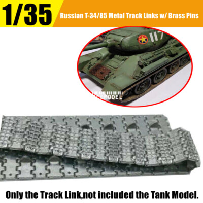 1/35 Soviet T-34/T-85 Tank Workable Metal Tracks w/Pins for Tamiya/Trumpeter Kit