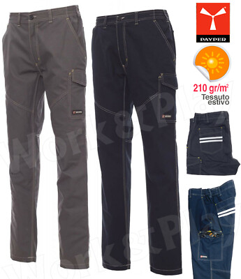 Pantaloni da Lavoro Estivi Payper Worker Summer Uomo Donna 100% Cotone  LEGGERI | eBay
