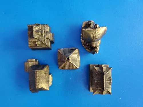 5 RARE Occupied Japan Brass Buildings Yomeimon Gate and more - Picture 5 of 11