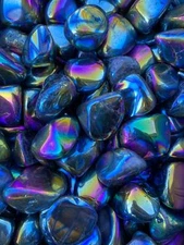 Rainbow Aura Quartz Tumbled Stone, Natural  from Brazil