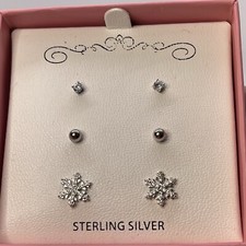 Lily Nily J2030 Children's Sterling Silver 3 Piece Set Earrings