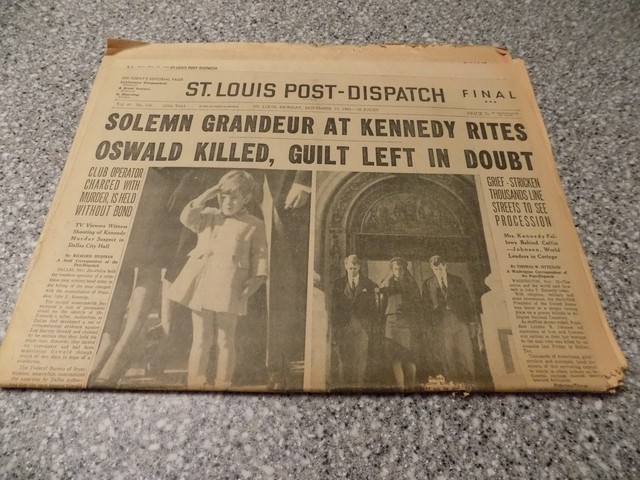 st louis post dispatch email address St Louis Post Dispatch Newspaper Kennedy Funeral Nov. 25, 1963 | eBay