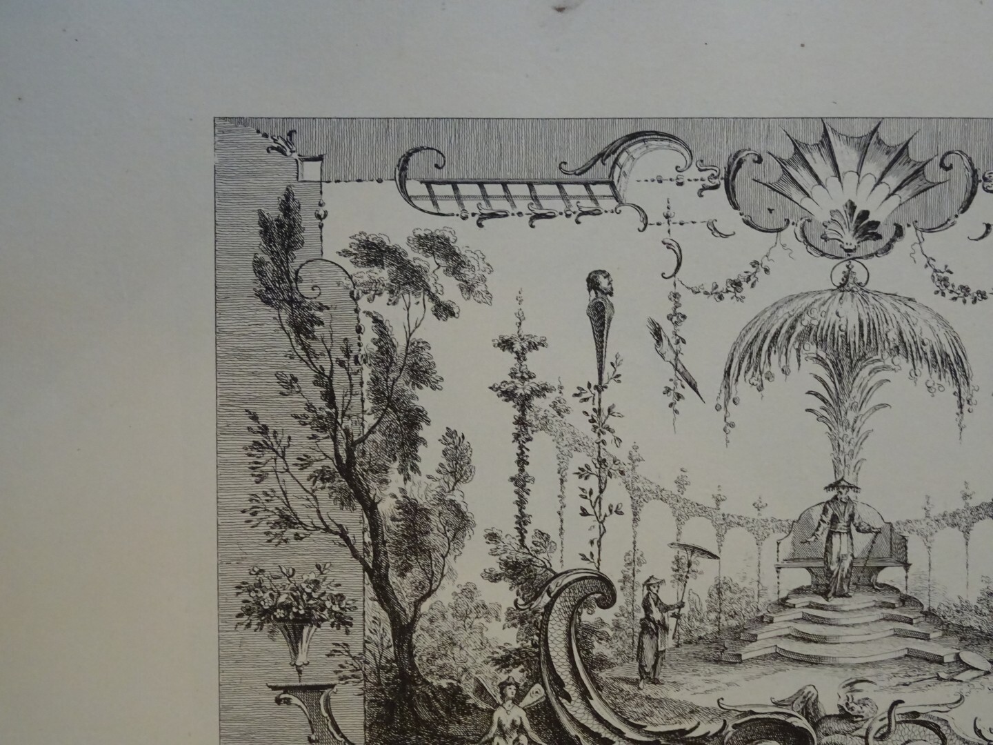Gravure Originale Simon Thomassin (1652-1732) – Statue Mythologie, Versailles, 1710