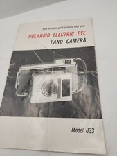 Vintage 1970  s Polaroid Electric Eye Land Camera Manual Model J66