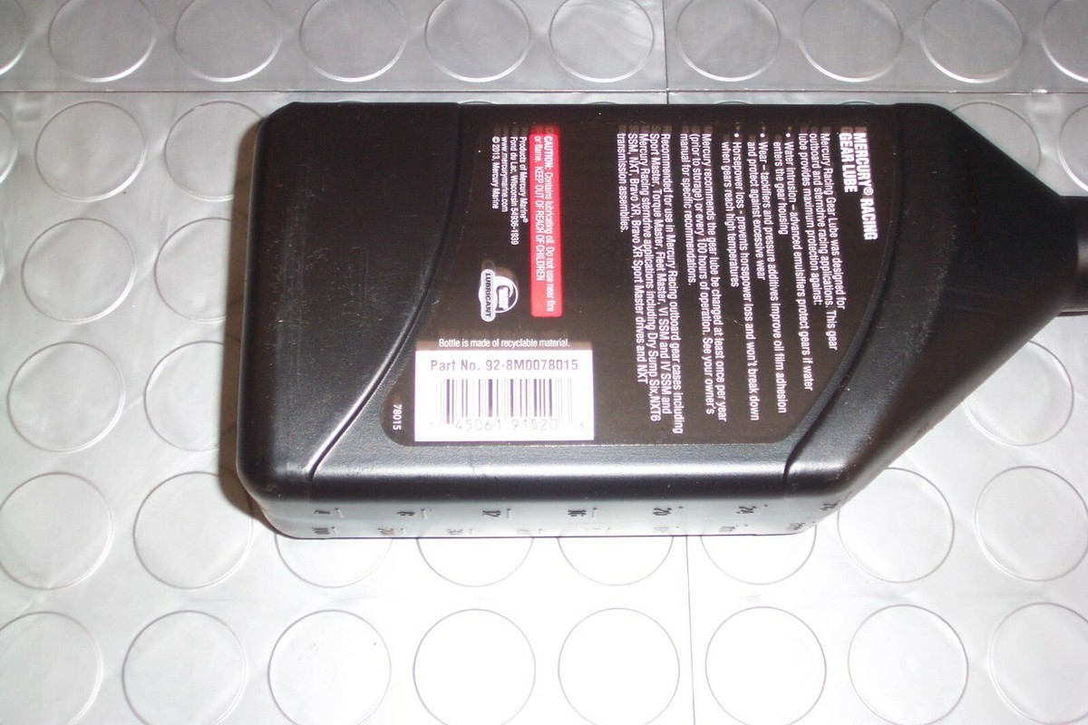 Mercury Racing Gear Lube 85w 90 Lube Pump 3Qts PN 92-8M0078015 