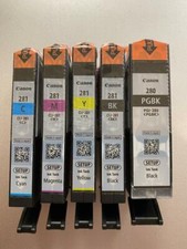 Genuine Canon 280 281 Ink Cartridges 5-Pack Full Set for TS6120 TS6220  more