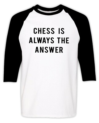 Chess Raglan T-shirt Piece Match Board Game Lover Chess Player Fan Birthday Gift