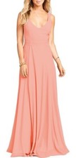 NEW Show Me Your Mumu Jenn Maxi V-Back Dress Coral SZ Medium