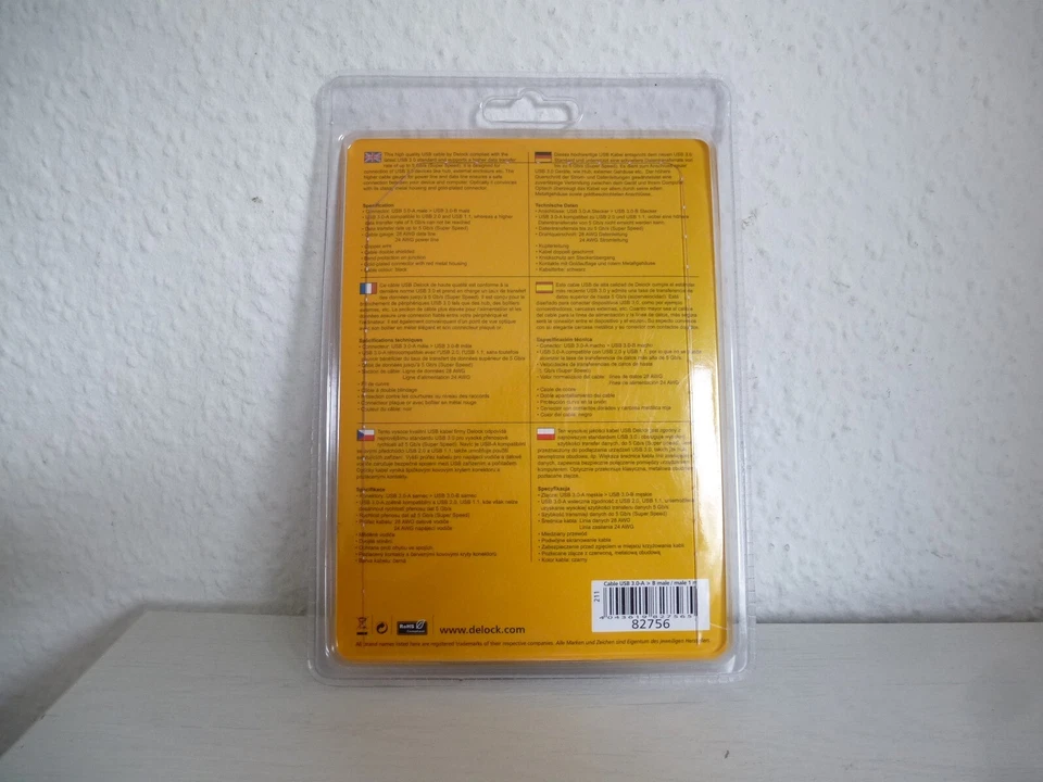 Delock 82756 Kabel USB 3.0 Typ-A Stecker USB 3.0 Typ-B Stecker 1 m schwarz/rot - Bild 3 von 3