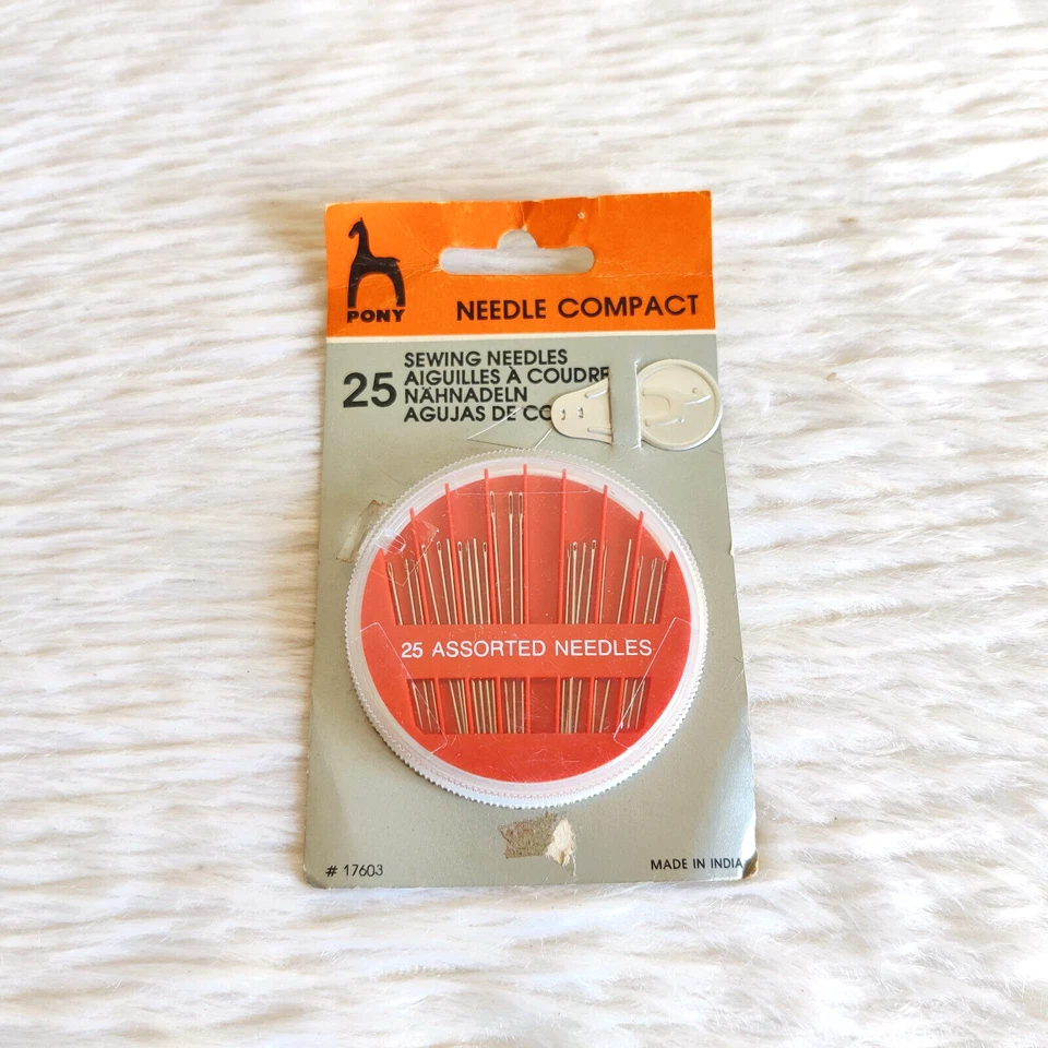 1940s Vintage Pony 12 di Cucito Ago Compatto Non Usato India da Collezione Raro - Immagine 2 di 4