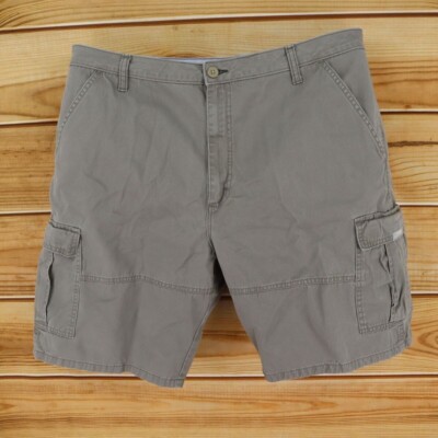 Wrangler Cargo Shorts Mens Size 40 Drab Green 100% Cotton Hook & Loop Pockets