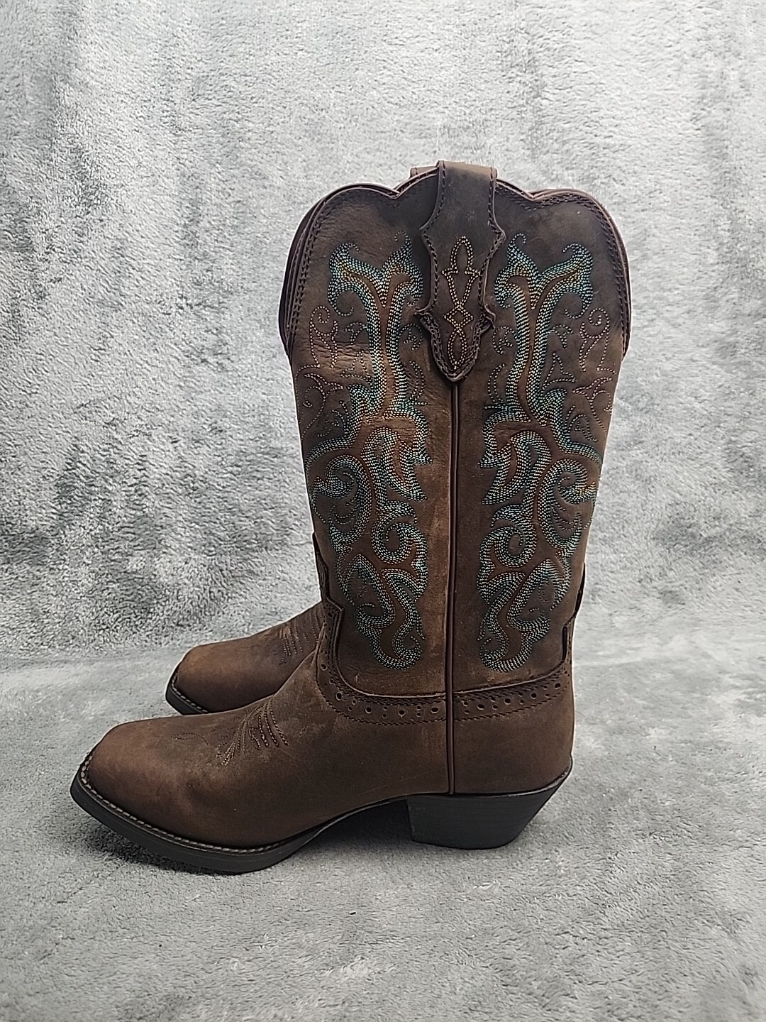 Justin Stampede Western Cowboy Boots L2552 Sorrel Women's Size 8 B eBay