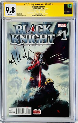 #ad #ad Kit Harington Autographed CGC Signature Series Graded 9.8 Marvel Black Knight #1 $449.99