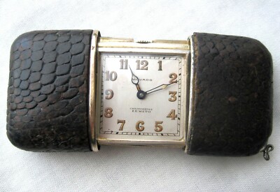 MOVADO ERMETO Chronometer with Snake Skin covered case & Art  display picture 2