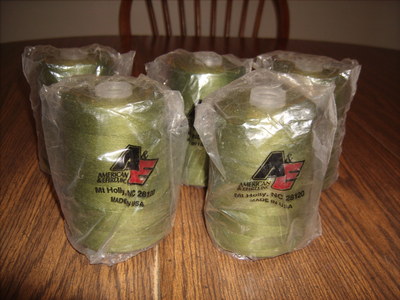 5 Spools American & Efird Thread 8 Oz Chesterfield Moss Green NEW