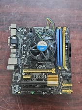 Asus B85M-E  i3-4130 8Gb LGA1150 DDR3 SDRAM with I/O shield * TESTED WORKING *