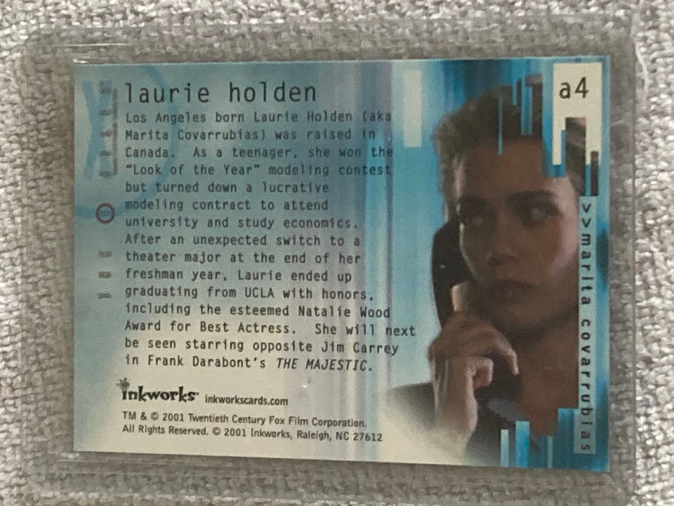 2001 Inkworks X-Files Seasons 4 & 5 Autograph Card Laurie Holden #a4 w/ Redemp - Image 2 of 4