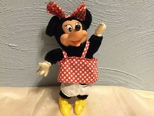 Vintage Disney Minnie Mouse 8' Applause 8530 Plush Doll Rubber Face Hands Shoes
