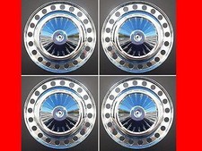 4 Coppe sportive cromate con fori Fiat 500 D-F-L e Bianchina - wheel covers
