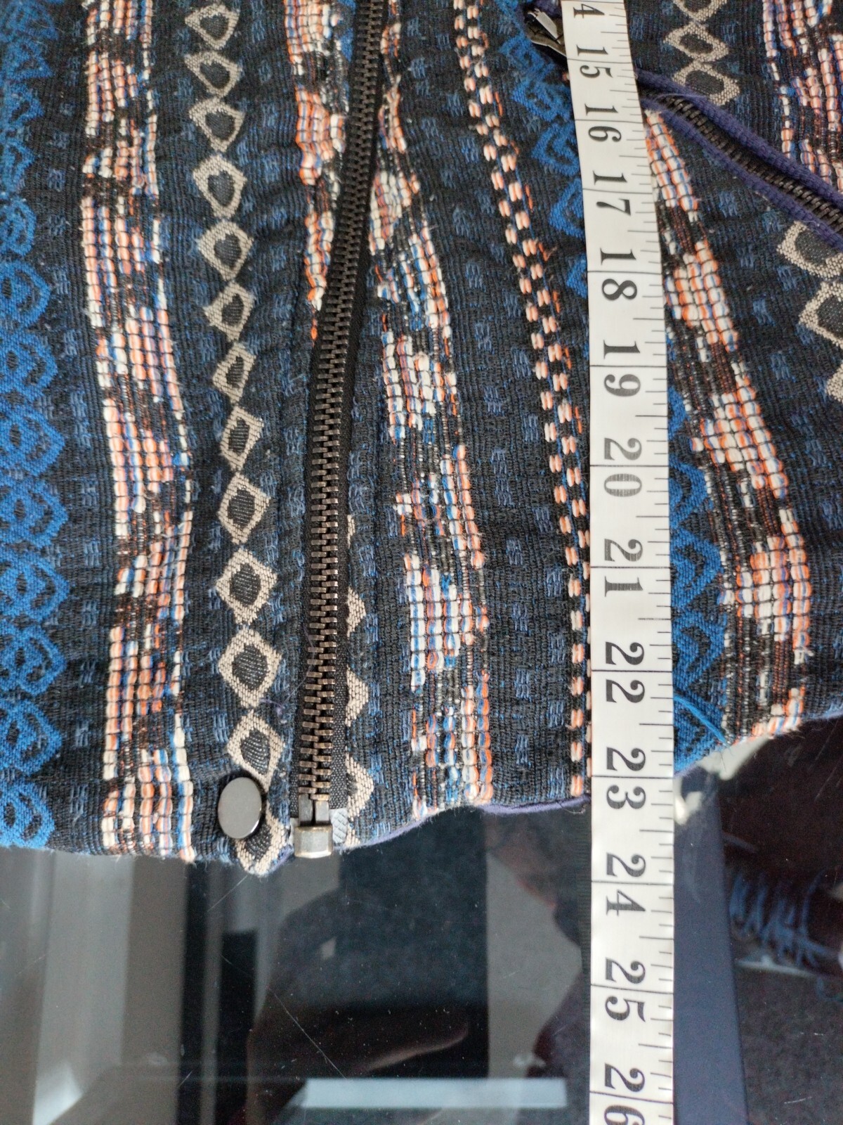 Zara Basic Purple Aztec Full Zip Collared Blazer … - image 10