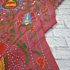 Hand embroidered suzani fabric,tapestry wall hanging,Uzbek tablecloth,blanket