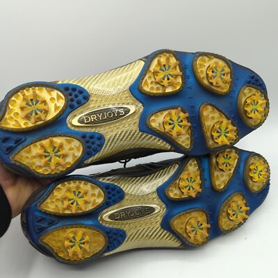 Mens Footjoy DryJoys Black Gold Opti Flex 2 Golf Shoes 53523