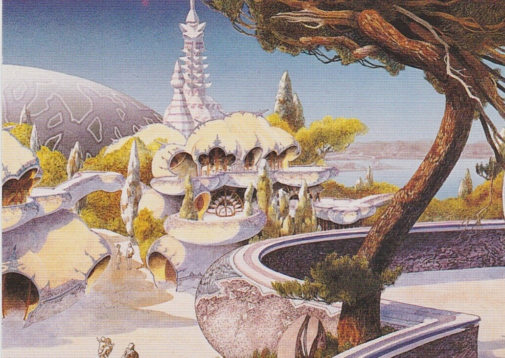1993 FANTASY ARTIST ROGER DEAN SINGLE TRADING CARD #60 VILLAGE
