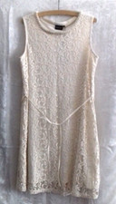 Kleid Größe L Elfenbein Spitze Sommerparty Hochzeit Neu